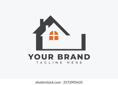 Real estate house logo vector design