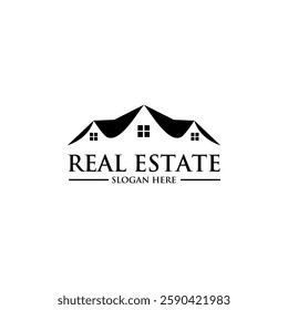 real estate house logo vector