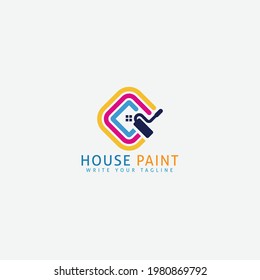 Real estate house painting logo design template. The concept for Painters choice, house paint, repair, painting services.