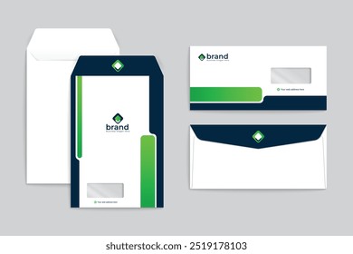 Real estate house property envelope design template
