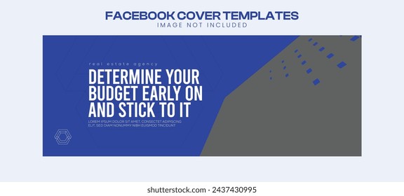Real estate house property Facebook cover banner template