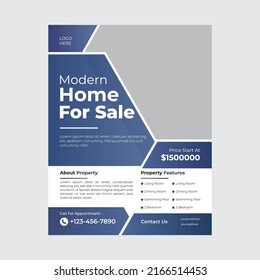 Real Estate House Property And Flyer Template. 
