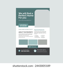 Real estate house property flyer poster template