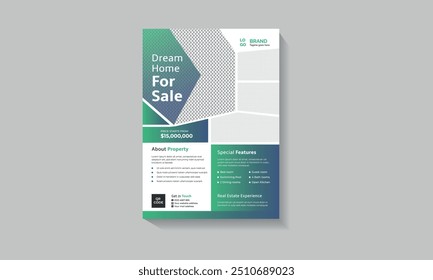 Real estate house property flyer poster template