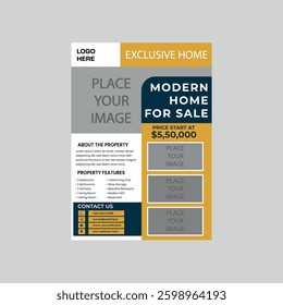 Real estate house property flyer template