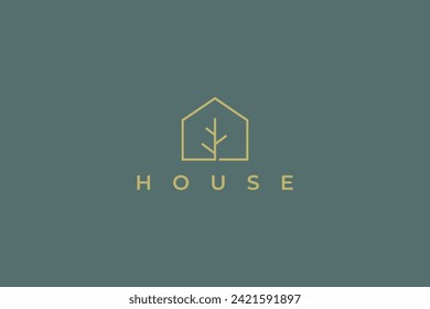 Real Estate House Property Home Minimalist Modern Logo Concept