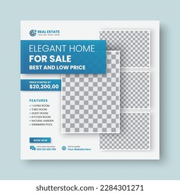 Real estate house property instagram post or web banner