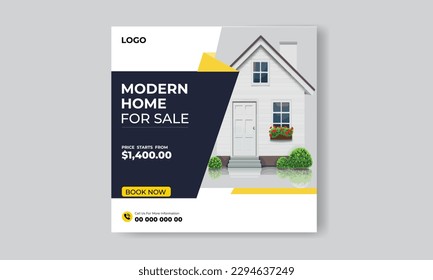 Real estate house property instagram post or social media design template