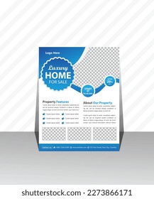 Real Estate House Property sale Flyer Design For Business. Home sale flyer design layout template set.