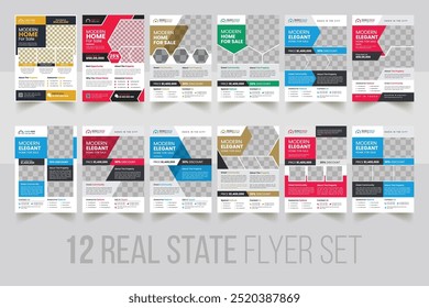 Real Estate House Property sale Flyer Design For Real estate Business. Home sale flyer design layout, print ready home sale flyer design template bundle