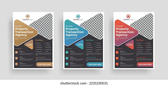 Real estate house and property selling flyer design template for property buying selling or rent