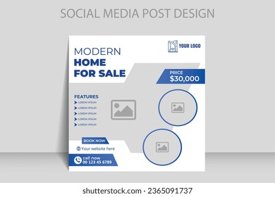 Real estate house property social media banner template