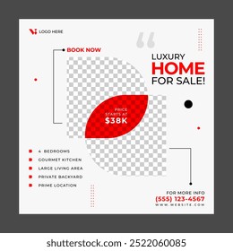 Real estate house property social media post or instagram post or facebook banner