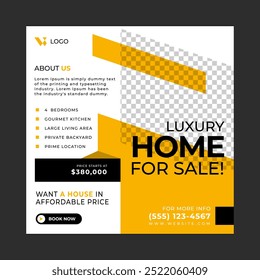 Real estate house property social media post or instagram post or facebook banner
