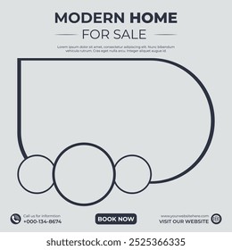 Real estate house property Social media post square web banner promo template free premium vector