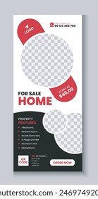 Real Estate House Rent Property Social Media Roll up Banner Post Template Design