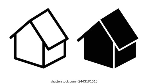 Real Estate and House Representation Icons. Home and Property Marketplace Symbols.