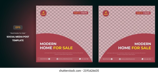 Real estate house for sale social media post templates