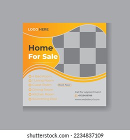 Real estate house social media instagram post template