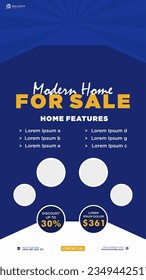Real estate house social media post or square banner template