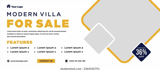 Real estate house social media post or square banner template
