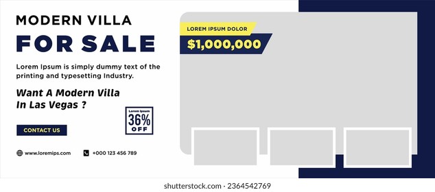 Real estate house social media post or square banner template
