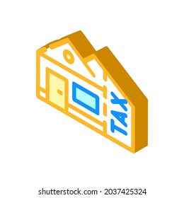 real estate house tax isometric icon vector. real estate house tax sign. isolated symbol illustration