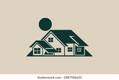 Real estate House tree icon Illustration Brand company