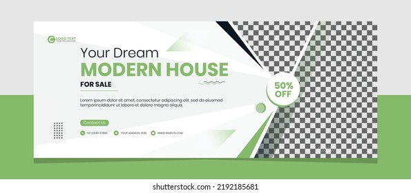 Real estate house web banner template