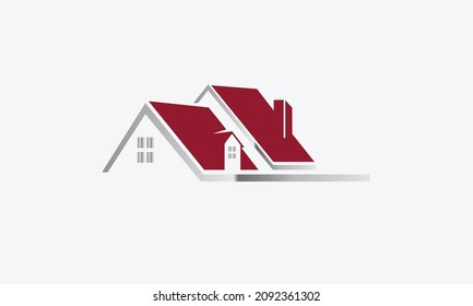 Real Estate, house with windows and doors logo vector symbol design. Beautiful creative logo designs