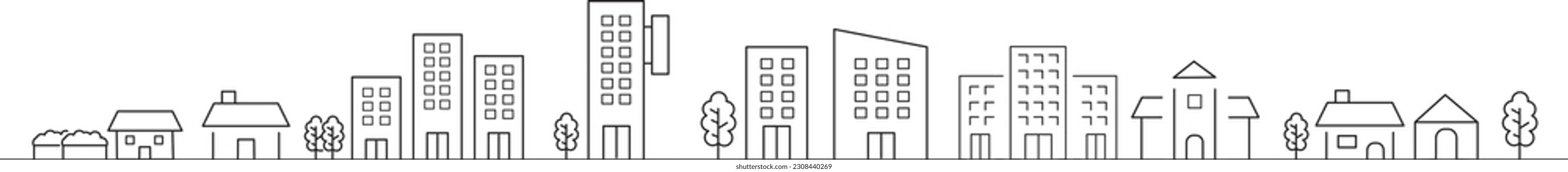 Real estate houses building Vector illustration.
