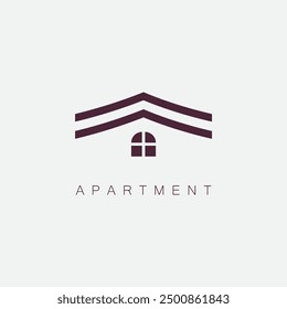 real estate housing apartment hotel logos. real estate development company logotype. minimalist real estate housing logo.