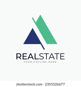 Real estate Housing modern logo concept for architect and letter A logo