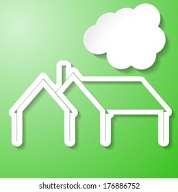 Real estate icon background. Vector illustration 