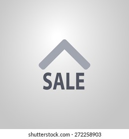Real Estate Icon Design - Sale a House or Flat Symbol