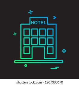 Real Estate icon design vector hotel