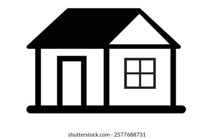 Real estate icon. House icon set. Home symbol in outline. Real estate illustration. House sign in line. Home vector. Stock illustration 

