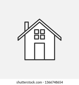 Real Estate Icon. House/Building Illustration As A Simple Vector Sign & Trendy Symbol for Design, Websites, Presentation or Application.