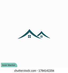 real estate icon illustration logo template