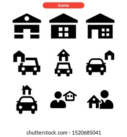 real estate icon isolated sign symbol vector illustration - Collection of high quality black style vector icons
