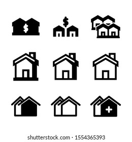 real estate icon isolated sign symbol vector illustration - Collection of high quality black style vector icons
