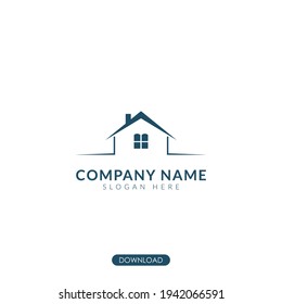 real estate icon. linier home concept logo. isolated background