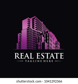 Real estate icon logo classic silhouette