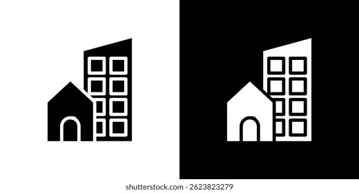 Real estate icon for logo web mobile app UI design.