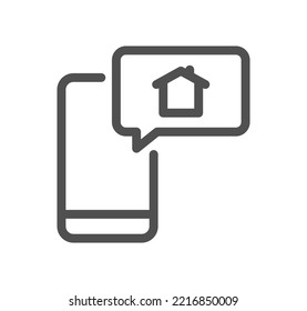 Real estate icon outline and linear vector.
