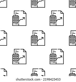 real estate icon pattern. Seamless real estate pattern on white background.