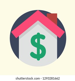 Real Estate Icon Rounded Vector Graphic Download Template Modern