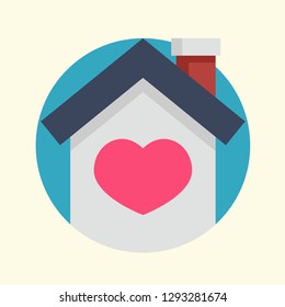 Real Estate Icon Rounded Vector Graphic Download Template Modern
