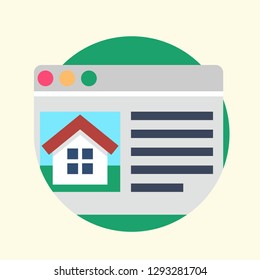 Real Estate Icon Rounded Vector Graphic Download Template Modern