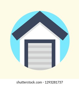 Real Estate Icon Rounded Vector Graphic Download Template Modern